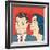 Man and Woman Love Couple in Pop Art Comic Style-Eva Andreea-Framed Art Print