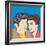 Man and Woman Love Couple in Pop Art Comic Style-Eva Andreea-Framed Art Print