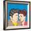 Man and Woman Love Couple in Pop Art Comic Style-Eva Andreea-Framed Art Print