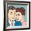 Man and Woman Love Couple in Pop Art Comic Style-Eva Andreea-Framed Art Print