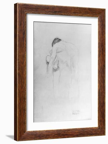 Man and Woman, Study for 'Beethovenfries', 1902-Gustav Klimt-Framed Giclee Print