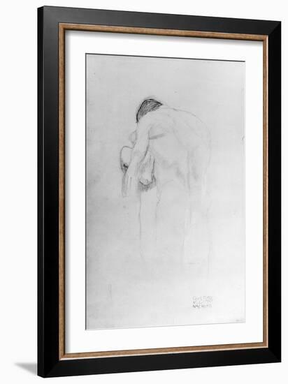 Man and Woman, Study for 'Beethovenfries', 1902-Gustav Klimt-Framed Giclee Print