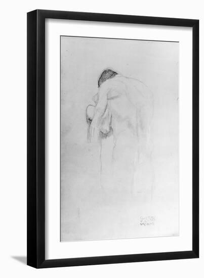 Man and Woman, Study for 'Beethovenfries', 1902-Gustav Klimt-Framed Giclee Print