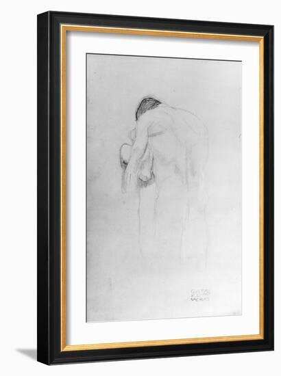 Man and Woman, Study for 'Beethovenfries', 1902-Gustav Klimt-Framed Giclee Print