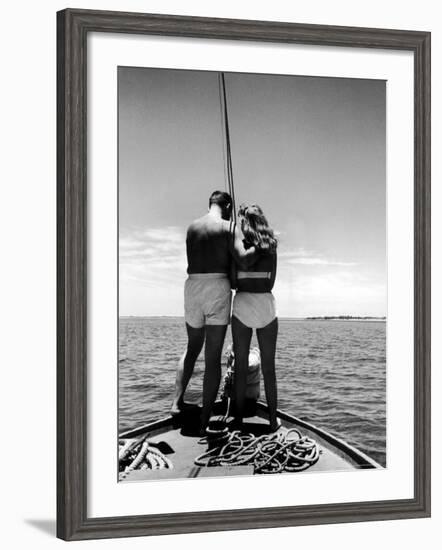 Man and Women on Vacation in Cozumel-Frank Scherschel-Framed Photographic Print