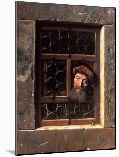 Man at a Window, 1653-Samuel van Hoogstraten-Mounted Giclee Print