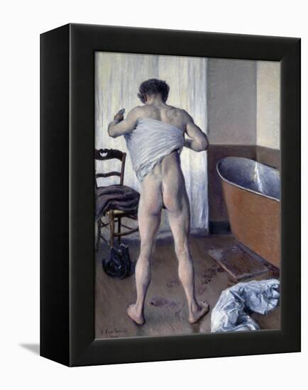 Man at His Bath-Gustave Caillebotte-Framed Premier Image Canvas