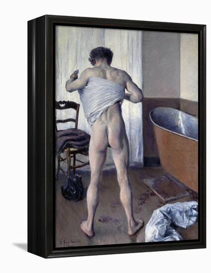 Man at His Bath-Gustave Caillebotte-Framed Premier Image Canvas