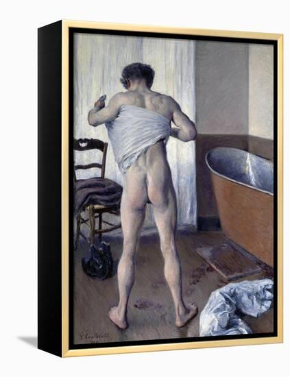 Man at His Bath-Gustave Caillebotte-Framed Premier Image Canvas