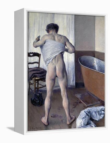 Man at His Bath-Gustave Caillebotte-Framed Premier Image Canvas