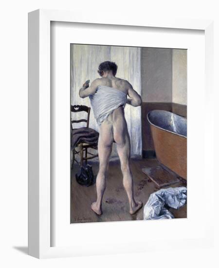 Man at His Bath-Gustave Caillebotte-Framed Giclee Print