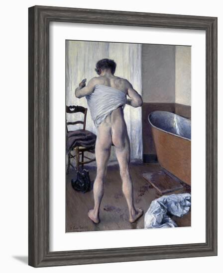 Man at His Bath-Gustave Caillebotte-Framed Giclee Print