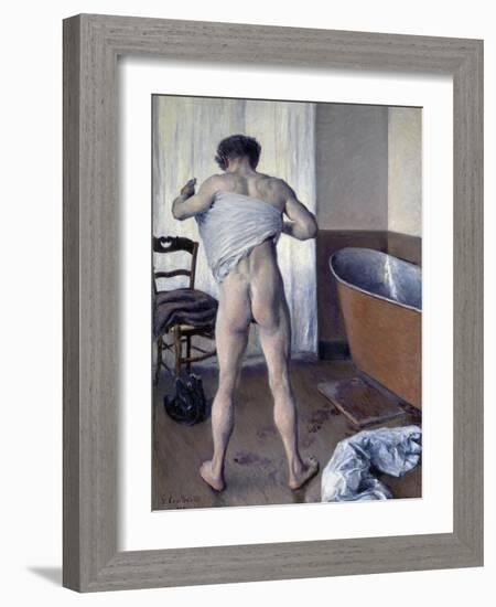 Man at His Bath-Gustave Caillebotte-Framed Giclee Print