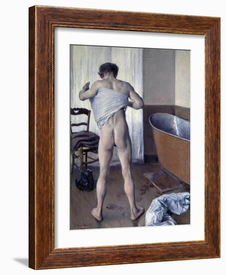 Man at His Bath-Gustave Caillebotte-Framed Giclee Print