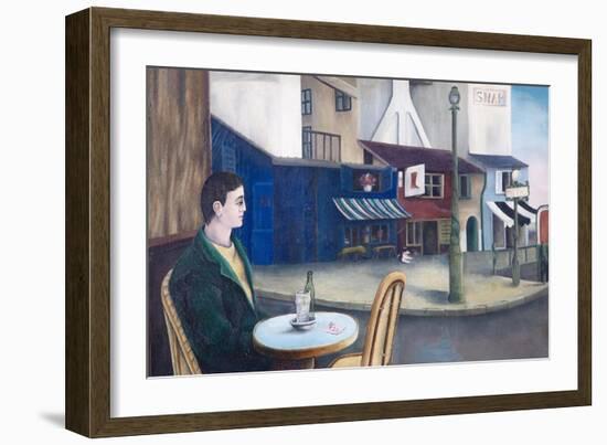 Man at Paris Cafe, 1976-Bettina Shaw-Lawrence-Framed Giclee Print