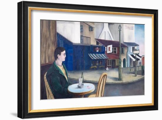 Man at Paris Cafe, 1976-Bettina Shaw-Lawrence-Framed Giclee Print