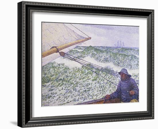Man at the Helm, Portrait of Signac, 1892-Theo van Rysselberghe-Framed Giclee Print