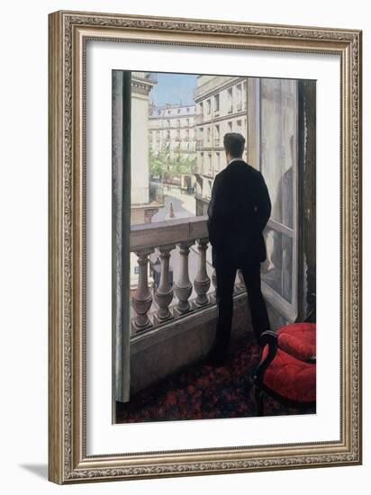 Man at the Window. 1875-Gustave Caillebotte-Framed Giclee Print