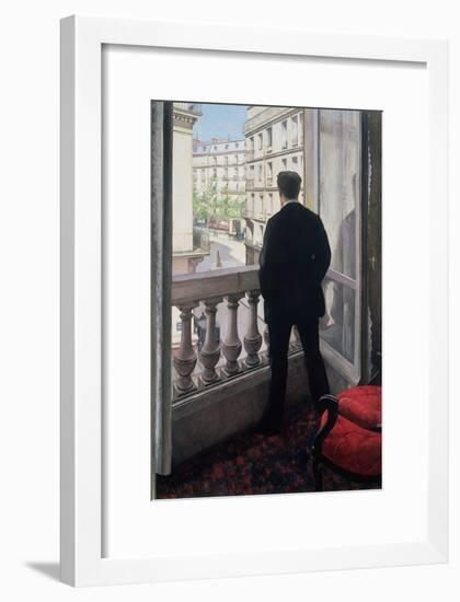 Man at the Window. 1875-Gustave Caillebotte-Framed Giclee Print