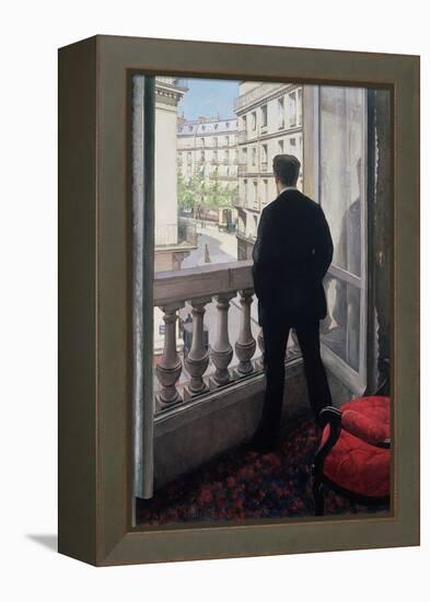 Man at the Window. 1875-Gustave Caillebotte-Framed Premier Image Canvas