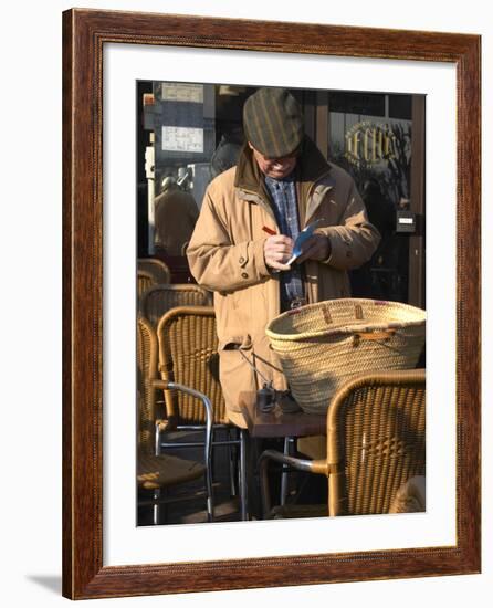 Man at Truffles Market in Carpentras, Vaucluse, France-Per Karlsson-Framed Photographic Print