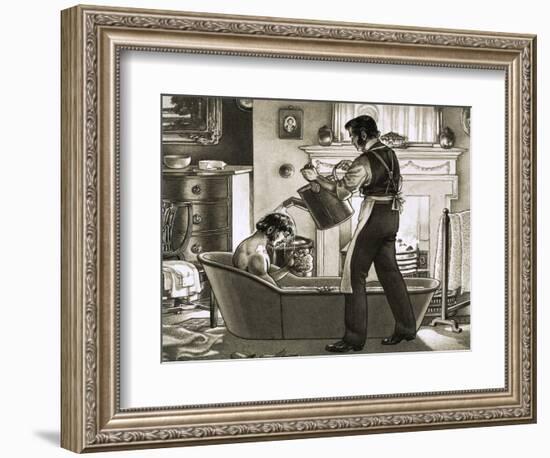 Man Being Bathed by His Valet-Pat Nicolle-Framed Giclee Print