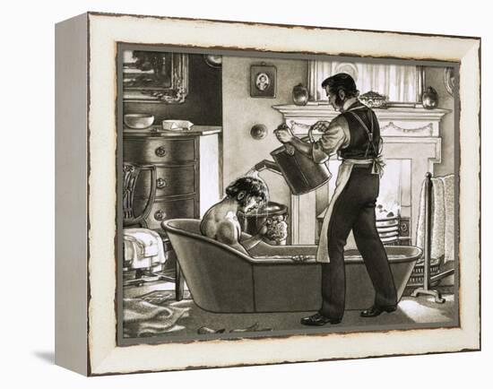 Man Being Bathed by His Valet-Pat Nicolle-Framed Premier Image Canvas