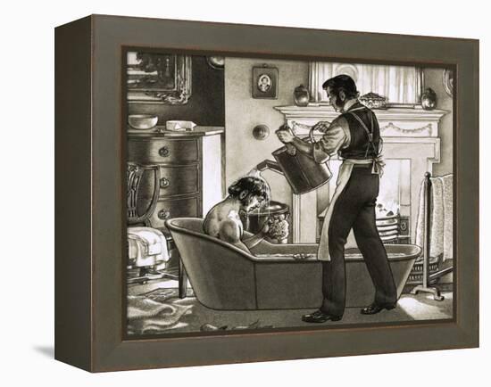 Man Being Bathed by His Valet-Pat Nicolle-Framed Premier Image Canvas
