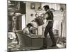 Man Being Bathed by His Valet-Pat Nicolle-Mounted Giclee Print