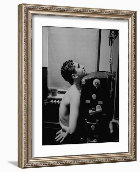 Man Being Given Chest X-Ray at Chelsea Chest Clinic-Cornell Capa-Framed Photographic Print