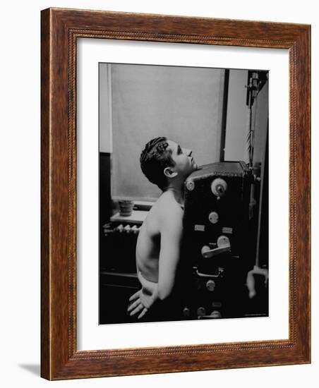 Man Being Given Chest X-Ray at Chelsea Chest Clinic-Cornell Capa-Framed Photographic Print