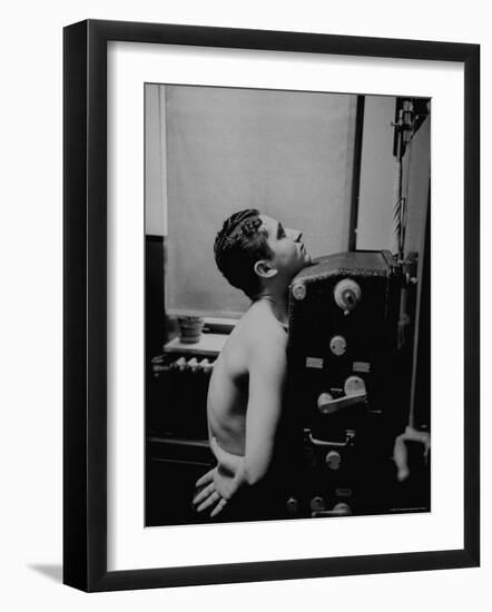 Man Being Given Chest X-Ray at Chelsea Chest Clinic-Cornell Capa-Framed Photographic Print