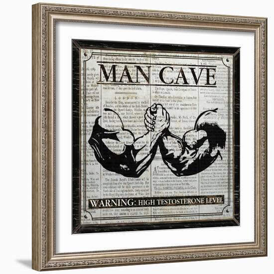 Man Cave (Black and White)-Piper Ballantyne-Framed Art Print