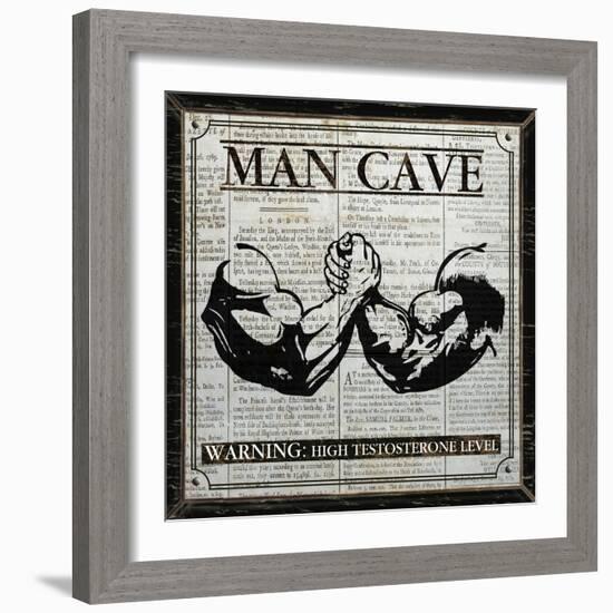 Man Cave (Black and White)-Piper Ballantyne-Framed Art Print