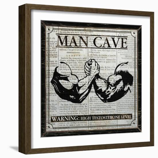 Man Cave (Black and White)-Piper Ballantyne-Framed Art Print