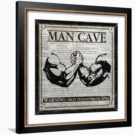 Man Cave (Black and White)-Piper Ballantyne-Framed Art Print