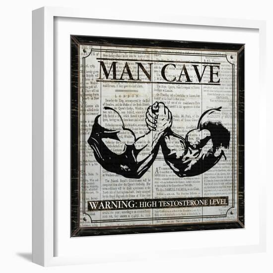 Man Cave (Black and White)-Piper Ballantyne-Framed Art Print