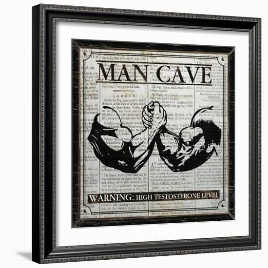 Man Cave (Black and White)-Piper Ballantyne-Framed Art Print