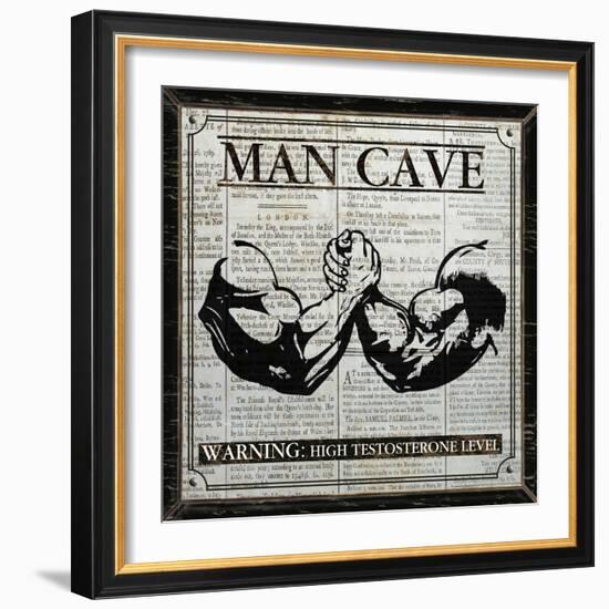 Man Cave (Black and White)-Piper Ballantyne-Framed Art Print