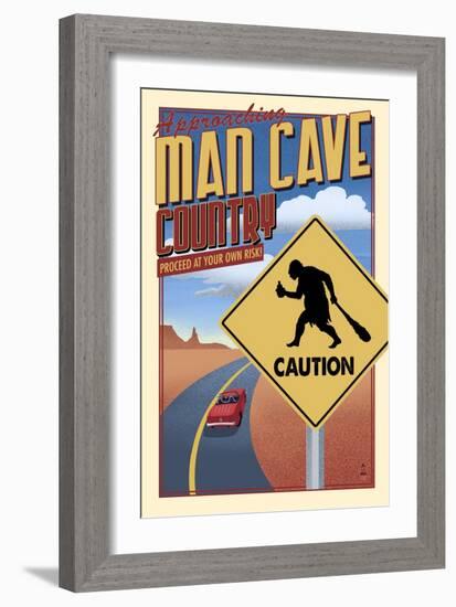 Man Cave Country-Lantern Press-Framed Art Print