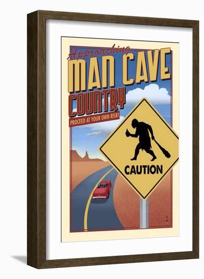 Man Cave Country-Lantern Press-Framed Art Print