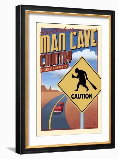 Man Cave Country-Lantern Press-Framed Art Print