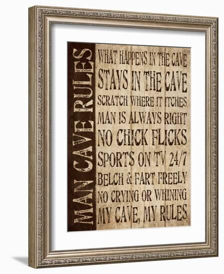 Man Cave Rules-N. Harbick-Framed Art Print