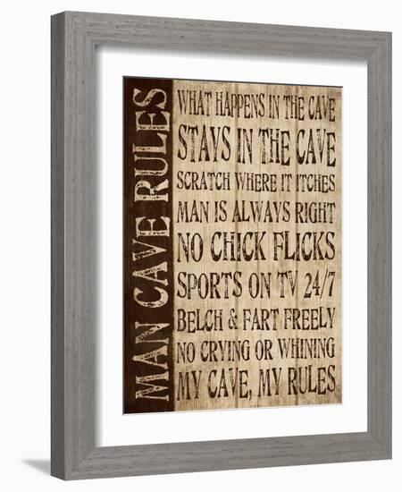 Man Cave Rules-N. Harbick-Framed Art Print