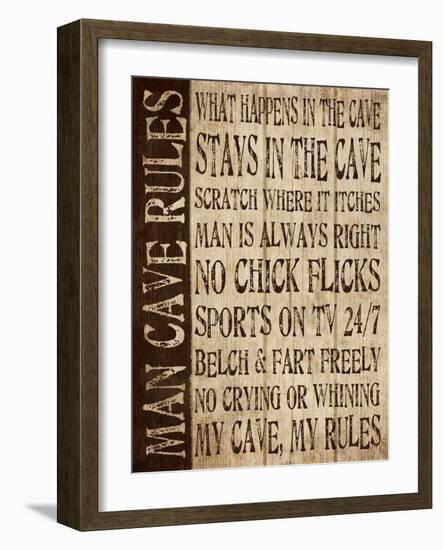 Man Cave Rules-N. Harbick-Framed Art Print