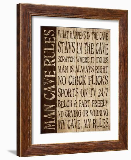 Man Cave Rules-N. Harbick-Framed Art Print