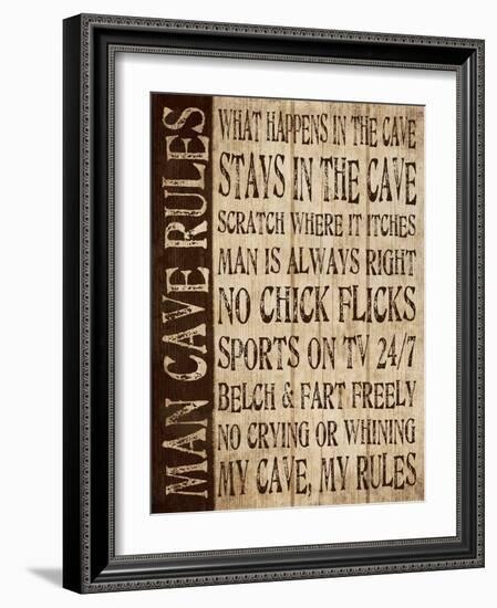 Man Cave Rules-N. Harbick-Framed Art Print