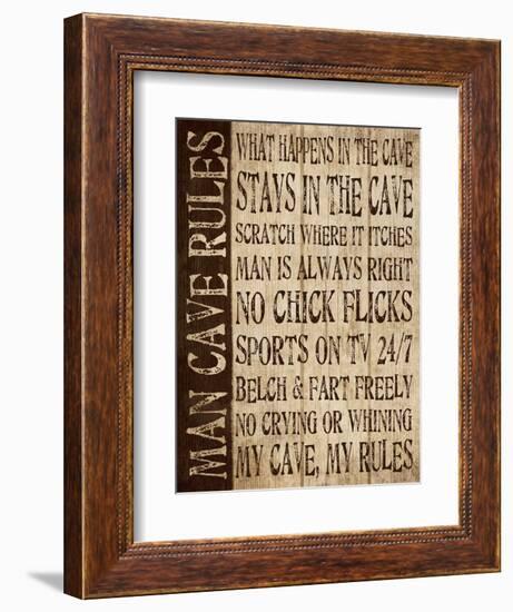 Man Cave Rules-N. Harbick-Framed Premium Giclee Print