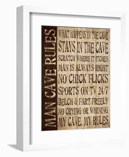 Man Cave Rules-N. Harbick-Framed Premium Giclee Print