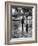 Man Drinking from Public Water Pump Fountain on Street, Frankfort-On-The-Main, Germany-Alfred Eisenstaedt-Framed Photographic Print